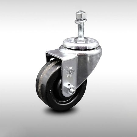 Service Caster 3.5 Inch SS Phenolic Wheel Swivel 10mm Threaded Stem Caster SCC-SSTS20S3514-PHS-M1015